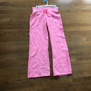 Pink Lilly Pulitzer beach pants size xs